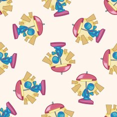 design lamp style cartoon seamless pattern background N3
