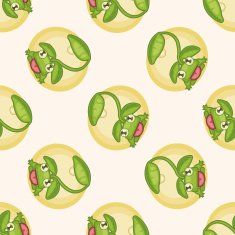 design frog lamp style cartoon seamless pattern background