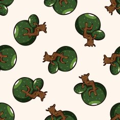 tree cartoon seamless pattern background N3