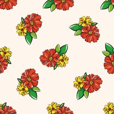 flower cartoon seamless pattern background