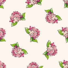 flower cartoon seamless pattern background N12