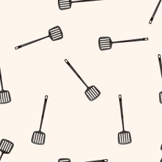 kitchenware spatula cartoon seamless pattern background N6