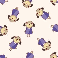 animal dog cartoon seamless pattern background N12