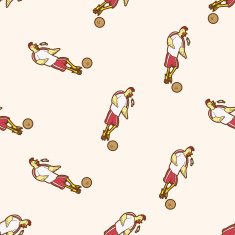 Animals play football cartoon seamless pattern background N5