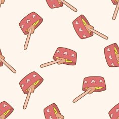 kitchenware baking bowl cartoon seamless pattern background