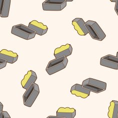 kitchenware baking module cartoon seamless pattern background N2