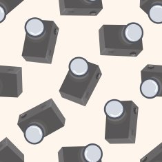 camera cartoon seamless pattern background N40