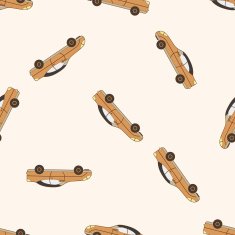 transportation car cartoon seamless pattern background N33