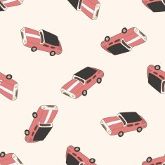 transportation car cartoon seamless pattern background N36