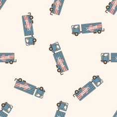 transportation car cartoon seamless pattern background N37