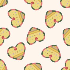 love heart cartoon seamless pattern background N7