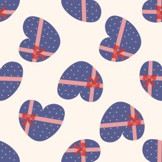 love heart cartoon seamless pattern background N10