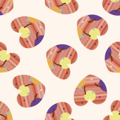 love heart cartoon seamless pattern background N12