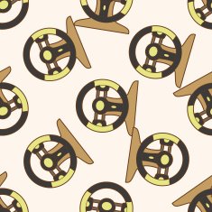 racing steering wheel cartoon seamless pattern background N2