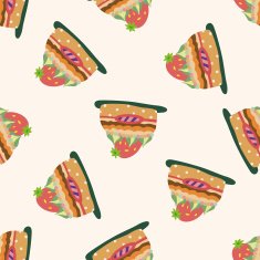 decorating cake 10 cartoon seamless pattern background N35