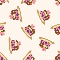 decorating cake 10 cartoon seamless pattern background N36
