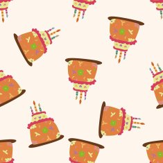 decorating cake 10 cartoon seamless pattern background N37