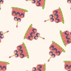 decorating cake 10 cartoon seamless pattern background N40