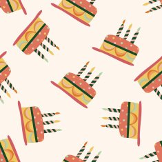 decorating cake 10 cartoon seamless pattern background N45