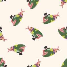 fish cartoon seamless pattern background N16