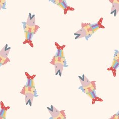 fish cartoon seamless pattern background N23