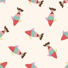 fish cartoon seamless pattern background N25