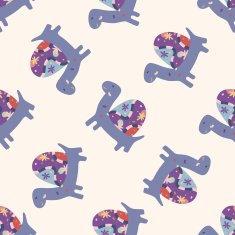 animal turtle cartoon seamless pattern background N4