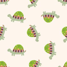 animal turtle cartoon seamless pattern background N12