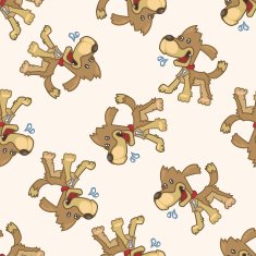 animal dog cartoon seamless pattern background N24