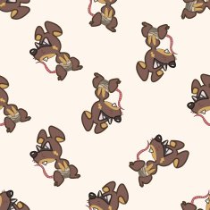animal mouse cartoon seamless pattern background N6
