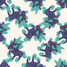 animal horse cartoon seamless pattern background N3