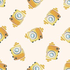Washing machine cartoon seamless pattern background N5