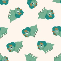 dinosaur cartoon seamless pattern background N22