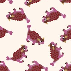 dinosaur cartoon seamless pattern background N23