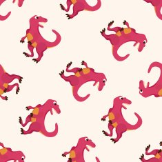 dinosaur cartoon seamless pattern background N26