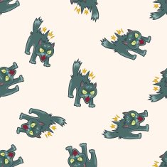 cat cartoon seamless pattern background N15
