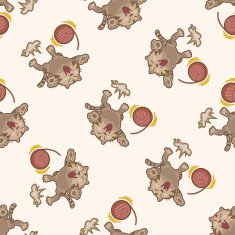 cat cartoon seamless pattern background N18