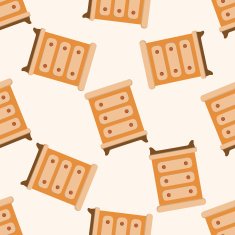 furniture cabinet cartoon seamless pattern background N9