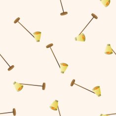 Home appliances theme lamp cartoon seamless pattern background N8