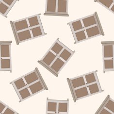 furniture cabinet cartoon seamless pattern background N11