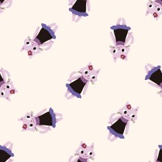 cat cartoon seamless pattern background N30