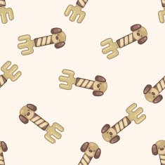 baby spoon and fork cartoon seamless pattern background N3