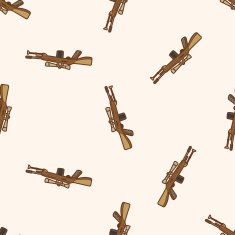 weapon gun cartoon seamless pattern background N4