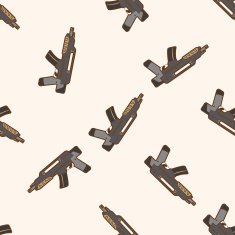 weapon gun cartoon seamless pattern background N5
