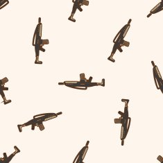 weapon gun cartoon seamless pattern background N6