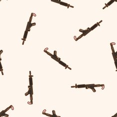 weapon gun cartoon seamless pattern background N7