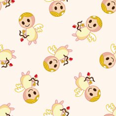 angel cartoon seamless pattern background N47