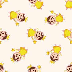 angel cartoon seamless pattern background N50