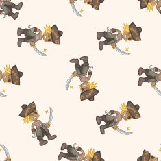 pirate cartoon seamless pattern background N40