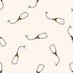 Stethoscope cartoon seamless pattern background N2